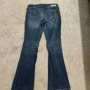 Buckle Dark Blue Flare Jeans